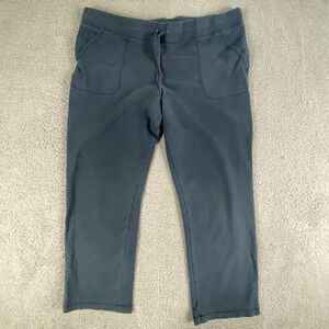 LL Bean Women's Ultrasoft Sweats Straight-Leg Sz 1X Navy Sweatpants Casual Comfy